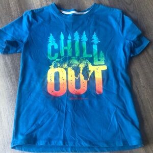 Eddie Bauer Blue and Green Short Sleeve Tee